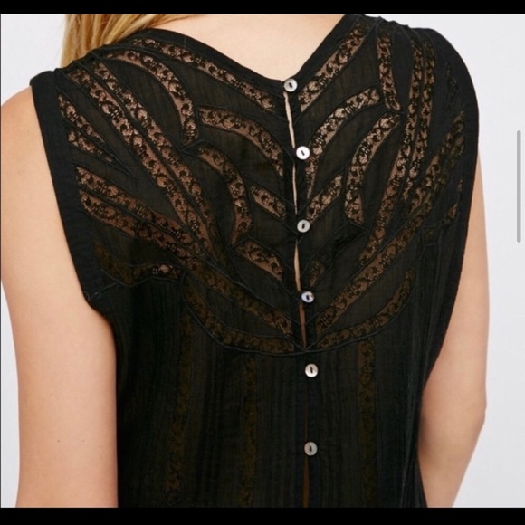 Free People Black Lace Imaginary Tunic - Picture 2 of 10